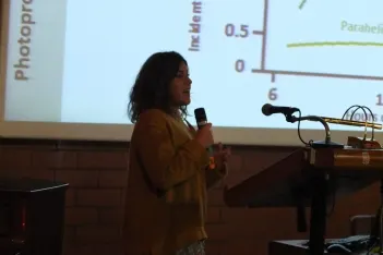 Marina giving her talk