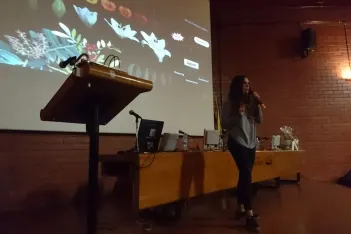 Paula during her speech